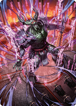 Hidetsugu, Devouring Chaos Art Card [Kamigawa: Neon Dynasty Art Series] | Deep Dive Games St. Marys