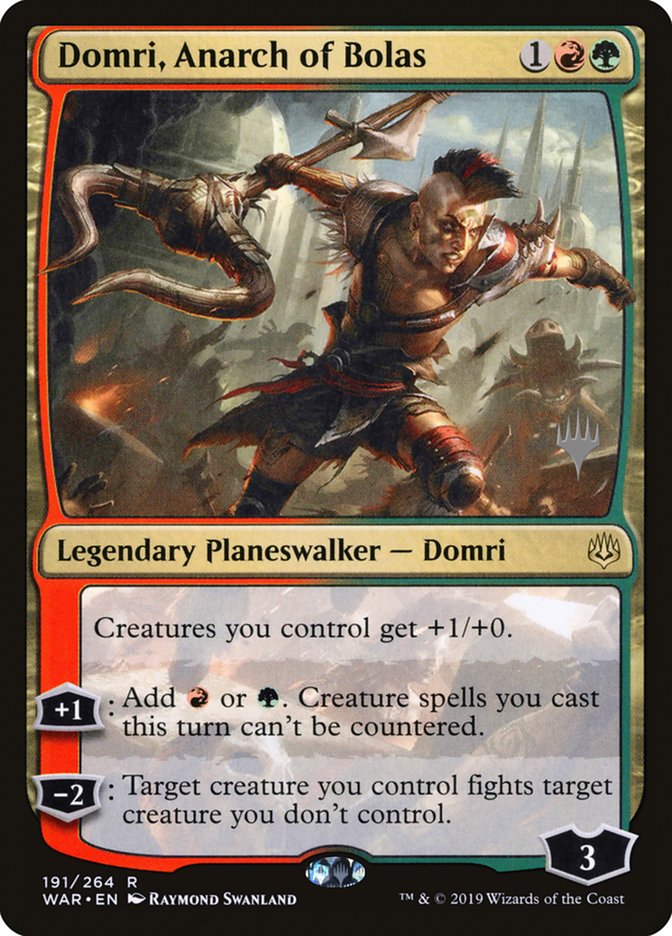 Domri, Anarch of Bolas (Promo Pack) [War of the Spark Promos] | Deep Dive Games St. Marys