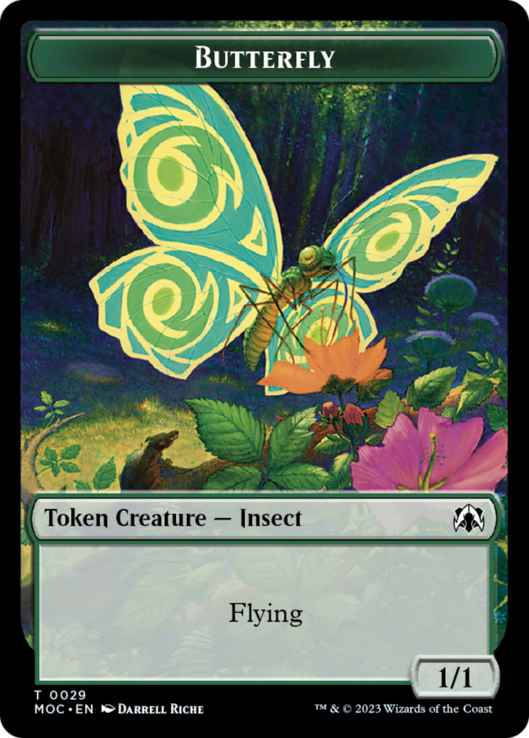 Butterfly // City's Blessing Double-Sided Token [March of the Machine Commander Tokens] | Deep Dive Games St. Marys