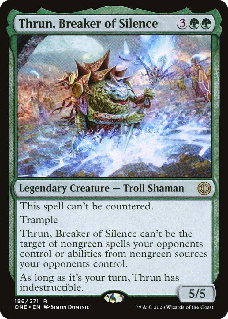 Thrun, Breaker of Silence [Phyrexia: All Will Be One Prerelease Promos] | Deep Dive Games St. Marys