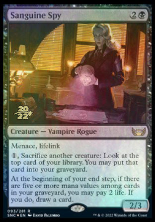 Sanguine Spy [Streets of New Capenna Prerelease Promos] | Deep Dive Games St. Marys