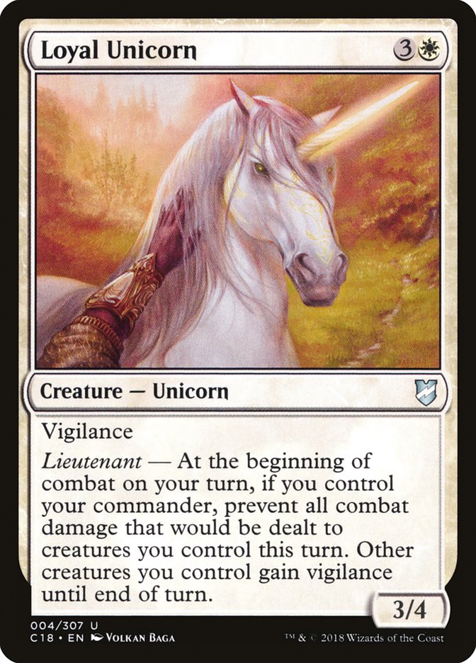 Loyal Unicorn [Commander 2018] | Deep Dive Games St. Marys