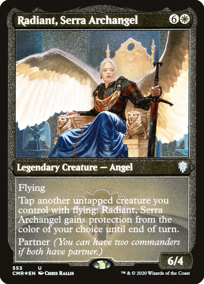 Radiant, Serra Archangel (Etched) [Commander Legends] | Deep Dive Games St. Marys