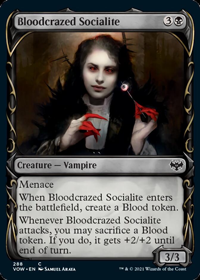 Bloodcrazed Socialite (Showcase Fang Frame) [Innistrad: Crimson Vow] | Deep Dive Games St. Marys