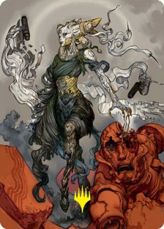 Tamiyo, Compleated Sage Art Card (Gold-Stamped Signature) [Kamigawa: Neon Dynasty Art Series] | Deep Dive Games St. Marys