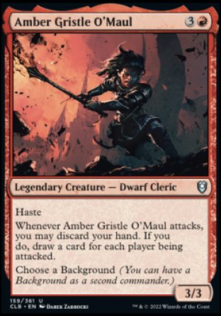 Amber Gristle O'Maul [Commander Legends: Battle for Baldur's Gate] | Deep Dive Games St. Marys