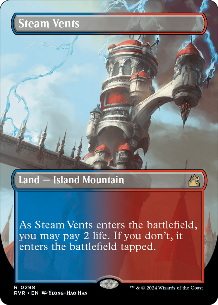 Steam Vents (Borderless) [Ravnica Remastered] | Deep Dive Games St. Marys