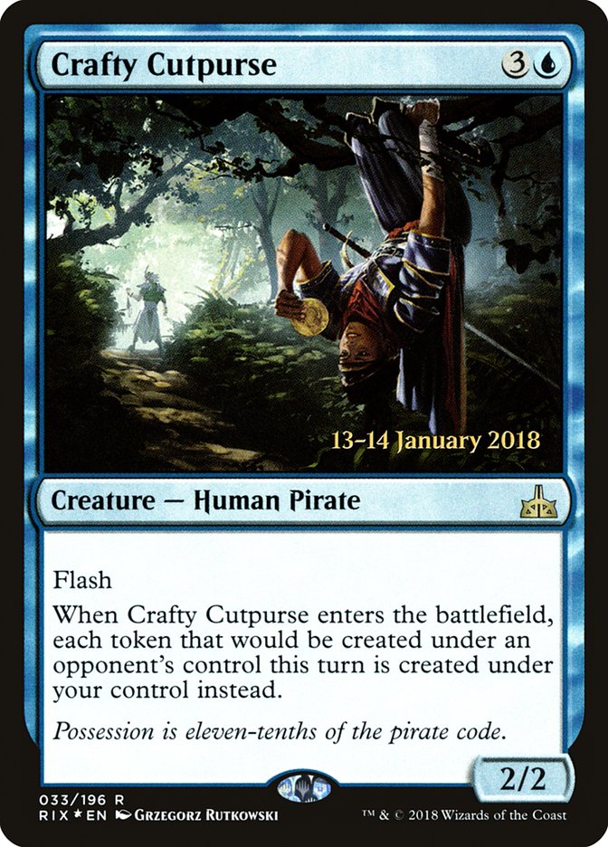 Crafty Cutpurse [Rivals of Ixalan Prerelease Promos] | Deep Dive Games St. Marys