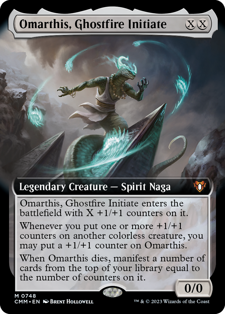Omarthis, Ghostfire Initiate (Extended Art) [Commander Masters] | Deep Dive Games St. Marys