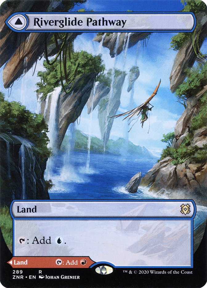 Riverglide Pathway // Lavaglide Pathway (Borderless Alternate Art) [Zendikar Rising] | Deep Dive Games St. Marys