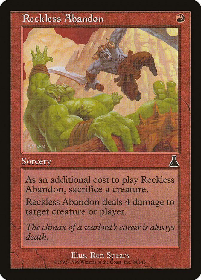 Reckless Abandon [Urza's Destiny] | Deep Dive Games St. Marys