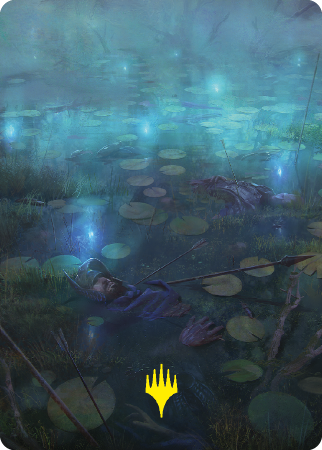 The Dead Marshes Art Card (Gold-Stamped Signature) [The Lord of the Rings: Tales of Middle-earth Art Series] | Deep Dive Games St. Marys