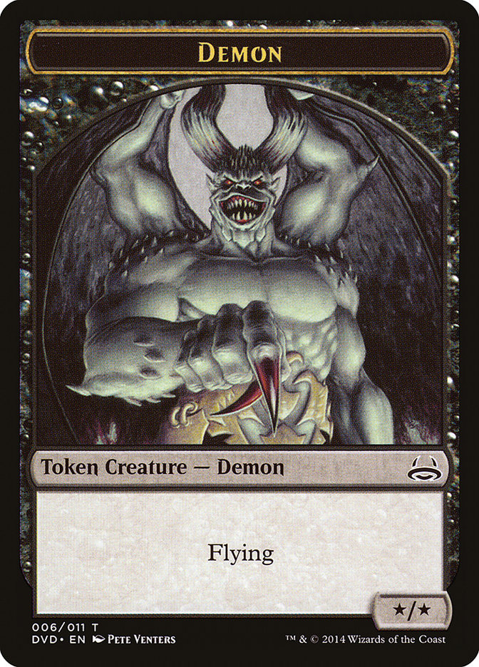 Demon Token (Divine vs. Demonic) [Duel Decks Anthology Tokens] | Deep Dive Games St. Marys