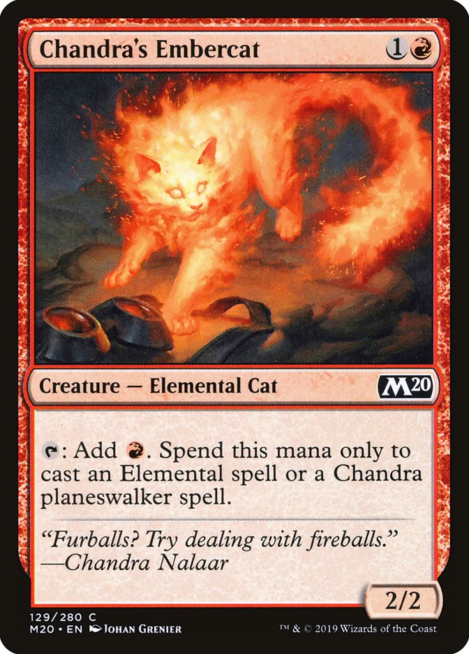 Chandra's Embercat [Core Set 2020] | Deep Dive Games St. Marys