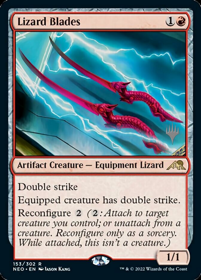 Lizard Blades (Promo Pack) [Kamigawa: Neon Dynasty Promos] | Deep Dive Games St. Marys