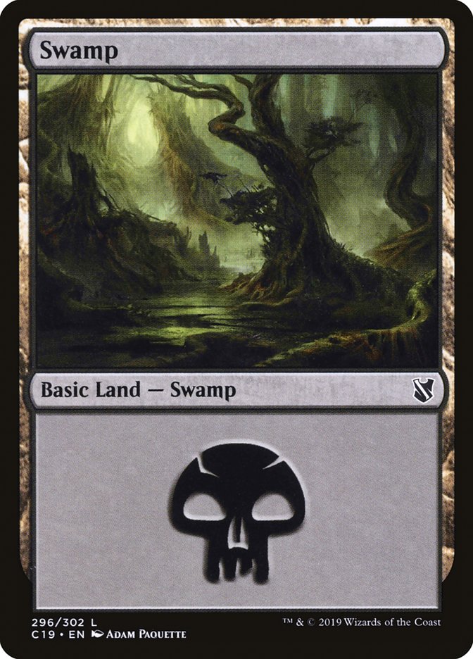 Swamp (296) [Commander 2019] | Deep Dive Games St. Marys