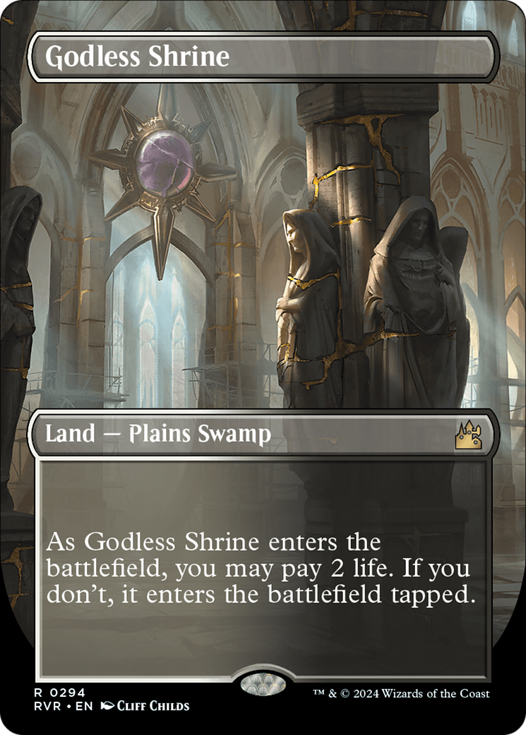 Godless Shrine (Borderless) [Ravnica Remastered] | Deep Dive Games St. Marys