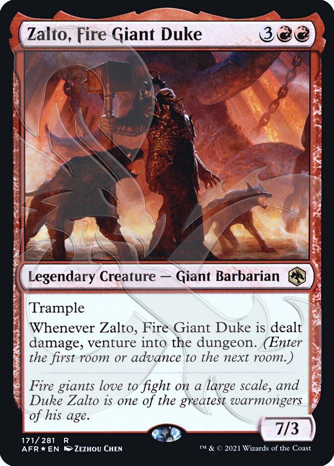 Zalto, Fire Giant Duke (Ampersand Promo) [Dungeons & Dragons: Adventures in the Forgotten Realms Promos] | Deep Dive Games St. Marys