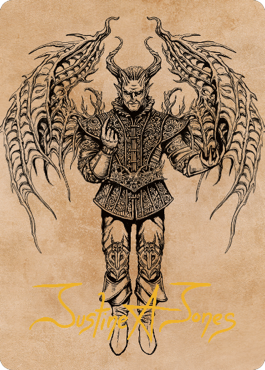 Raphael, Fiendish Savior Art Card (75) (Gold-Stamped Signature) [Commander Legends: Battle for Baldur's Gate Art Series] | Deep Dive Games St. Marys