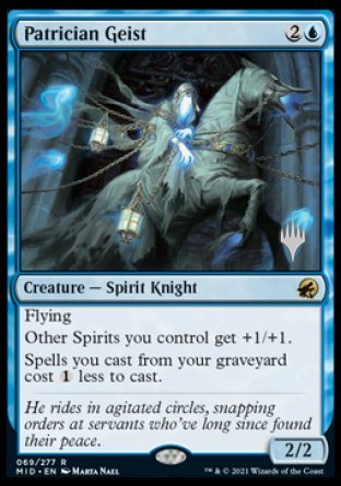 Patrician Geist (Promo Pack) [Innistrad: Midnight Hunt Promos] | Deep Dive Games St. Marys