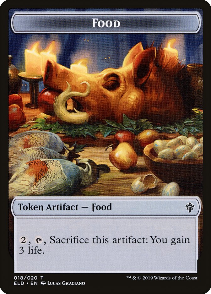 Food Token (018/020) [Throne of Eldraine Tokens] | Deep Dive Games St. Marys