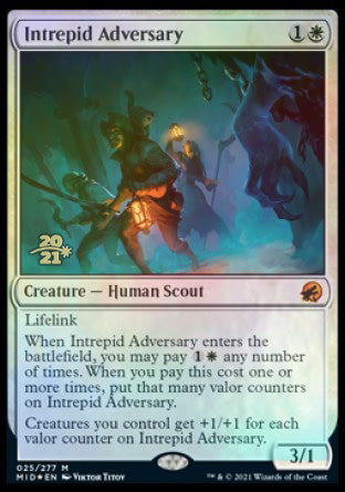 Intrepid Adversary [Innistrad: Midnight Hunt Prerelease Promos] | Deep Dive Games St. Marys