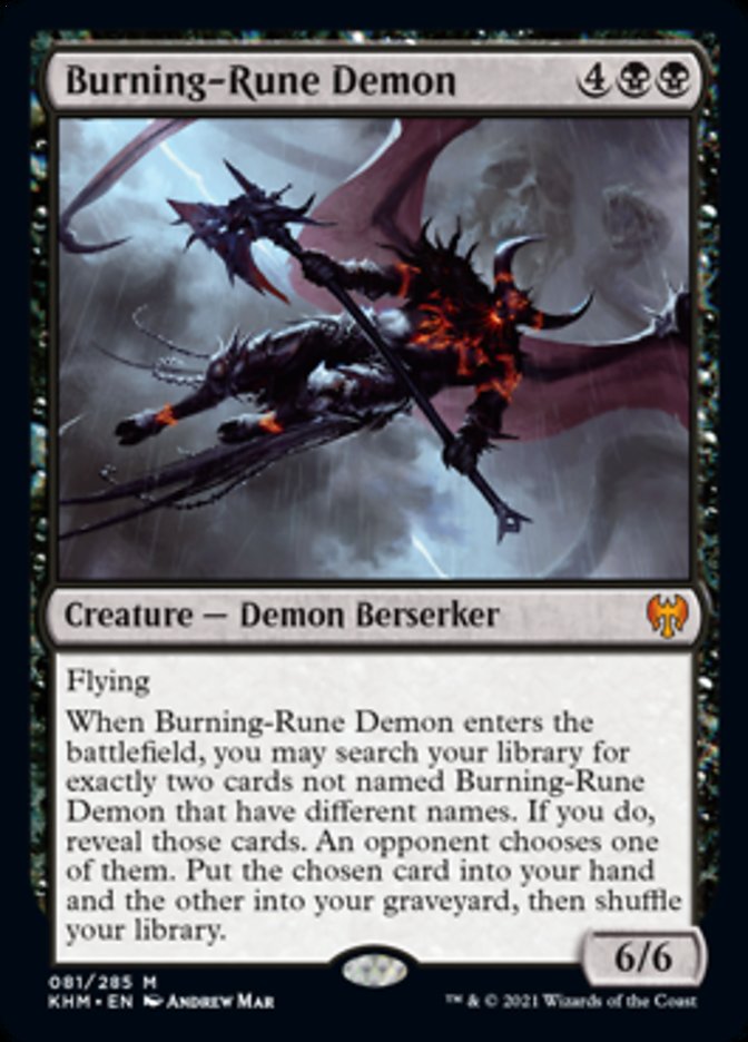 Burning-Rune Demon [Kaldheim] | Deep Dive Games St. Marys