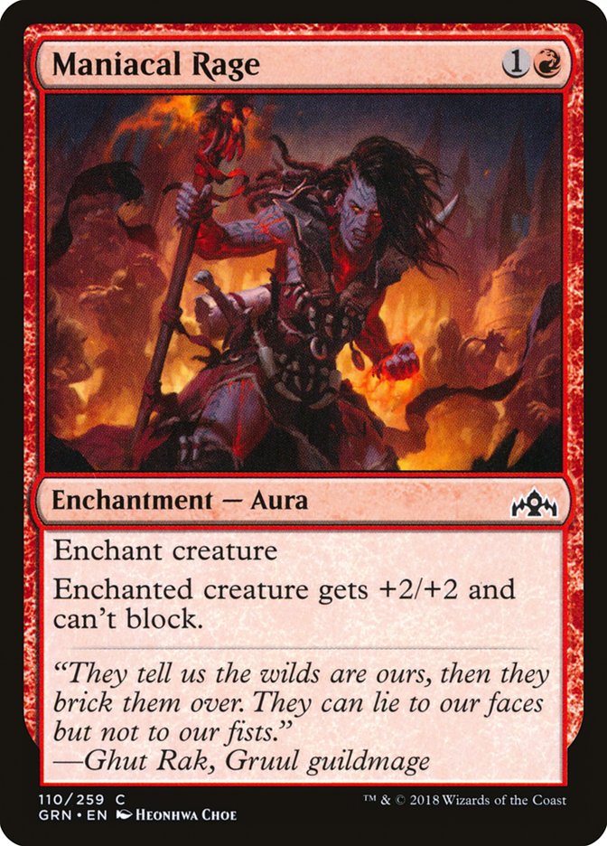Maniacal Rage [Guilds of Ravnica] | Deep Dive Games St. Marys