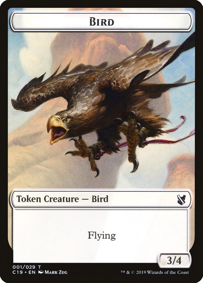 Bird Token (001/029) [Commander 2019 Tokens] | Deep Dive Games St. Marys