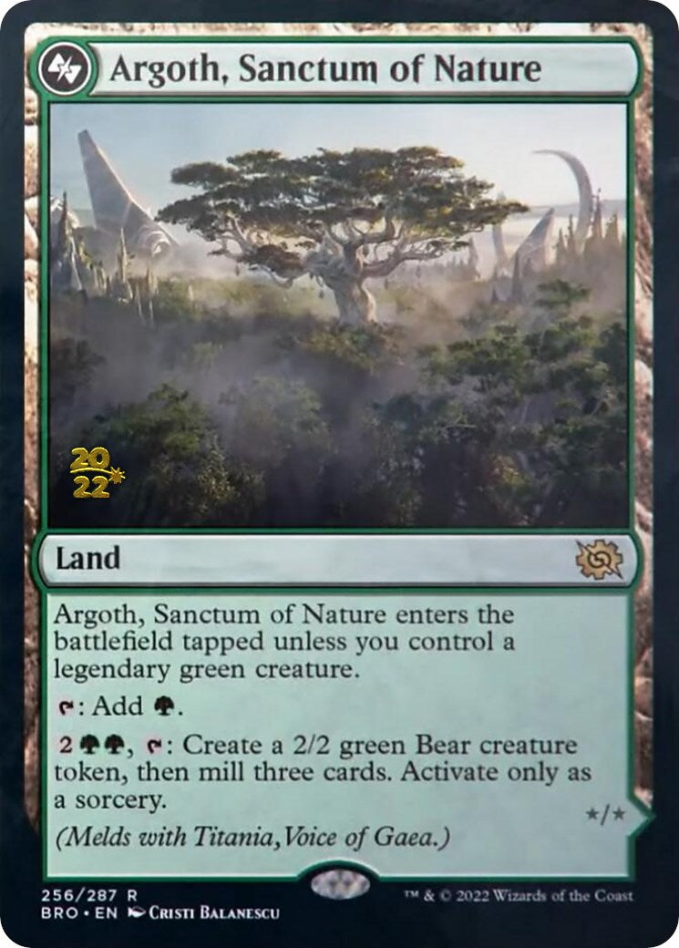 Argoth, Sanctum of Nature [The Brothers' War Prerelease Promos] | Deep Dive Games St. Marys