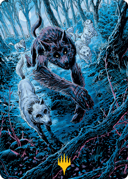 Untamed Pup Art Card (Gold-Stamped Signature) [Innistrad: Midnight Hunt Art Series] | Deep Dive Games St. Marys