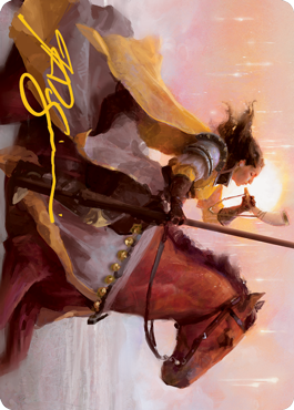 Sunrise Cavalier Art Card (Gold-Stamped Signature) [Innistrad: Midnight Hunt Art Series] | Deep Dive Games St. Marys