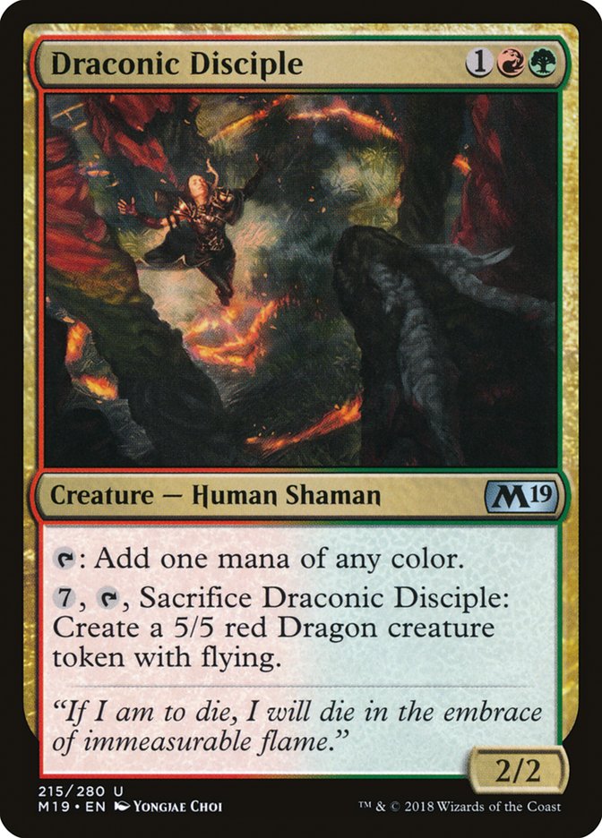 Draconic Disciple [Core Set 2019] | Deep Dive Games St. Marys