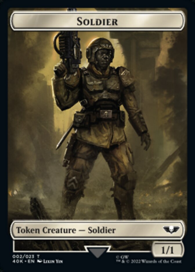 Soldier (002) // Space Marine Devastator Double-Sided Token [Warhammer 40,000 Tokens] | Deep Dive Games St. Marys