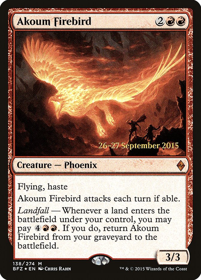 Akoum Firebird [Battle for Zendikar Prerelease Promos] | Deep Dive Games St. Marys