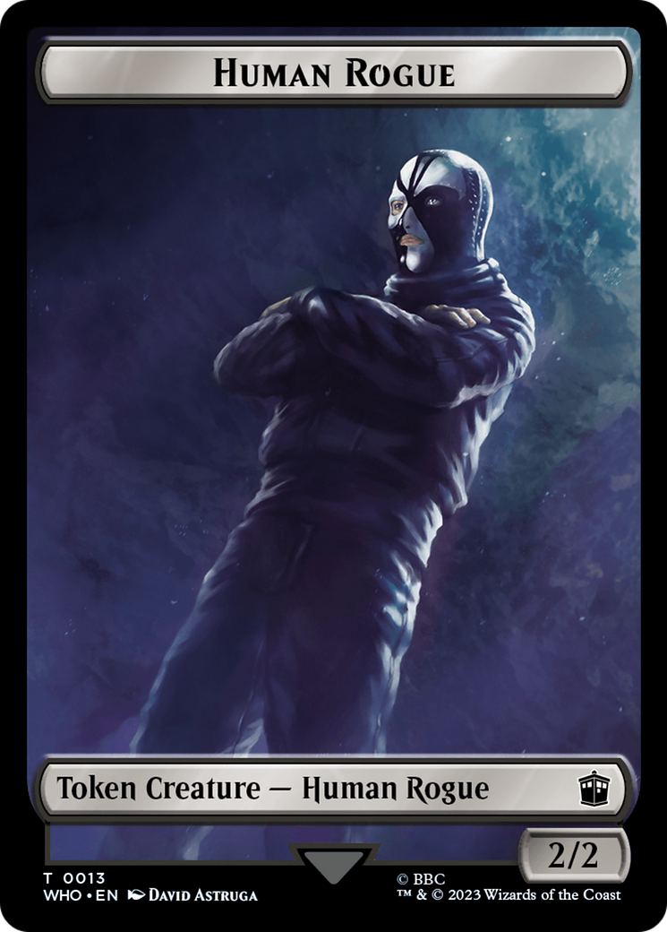 Human Rogue // Clue (0022) Double-Sided Token [Doctor Who Tokens] | Deep Dive Games St. Marys