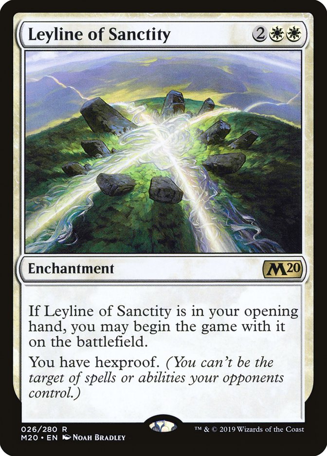 Leyline of Sanctity [Core Set 2020] | Deep Dive Games St. Marys