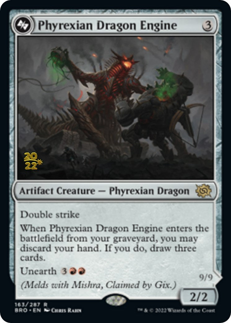 Phyrexian Dragon Engine [The Brothers' War Prerelease Promos] | Deep Dive Games St. Marys