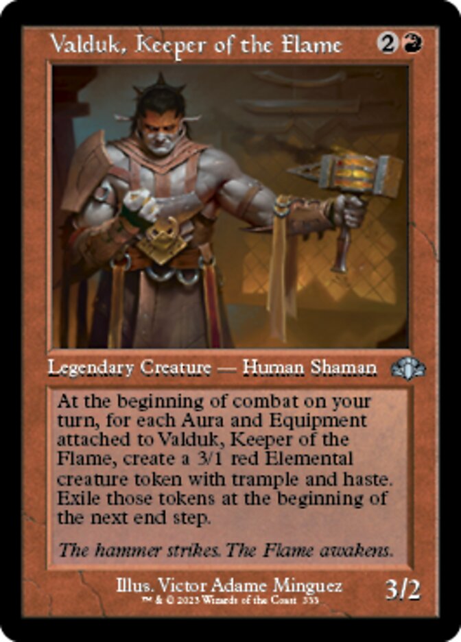 Valduk, Keeper of the Flame (Retro) [Dominaria Remastered] | Deep Dive Games St. Marys