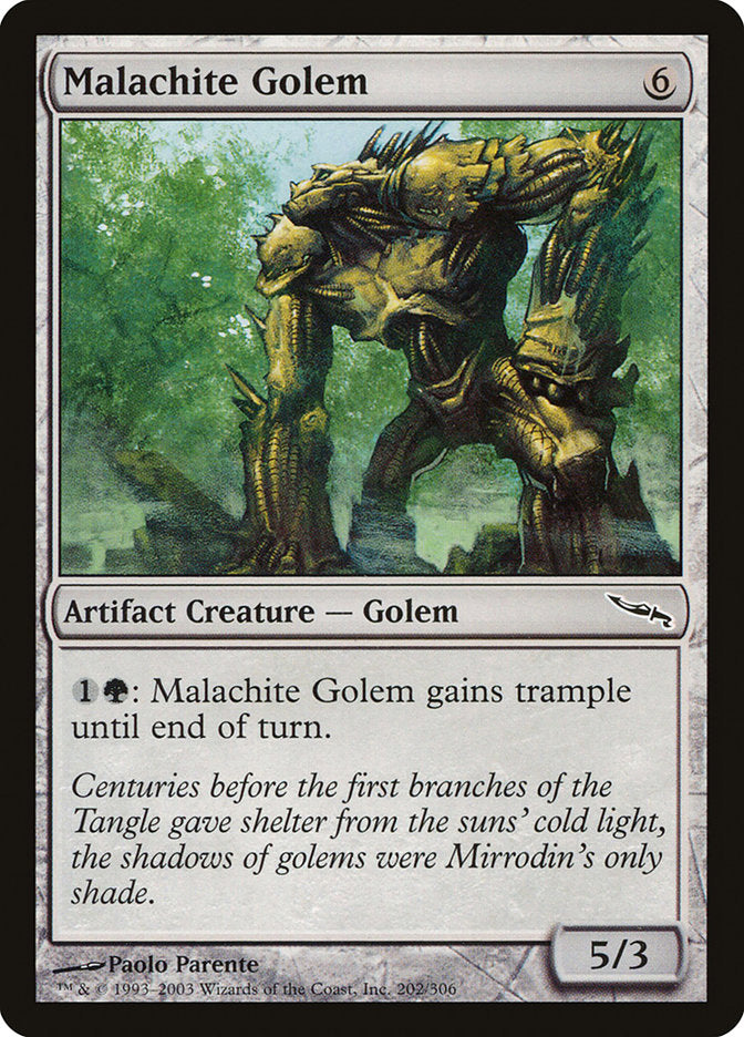 Malachite Golem [Mirrodin] | Deep Dive Games St. Marys