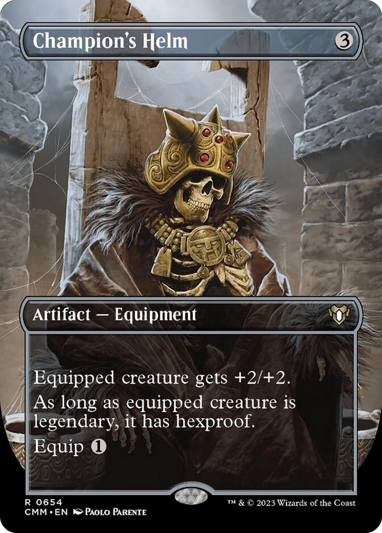 Champion's Helm (Borderless Alternate Art) [Commander Masters] | Deep Dive Games St. Marys
