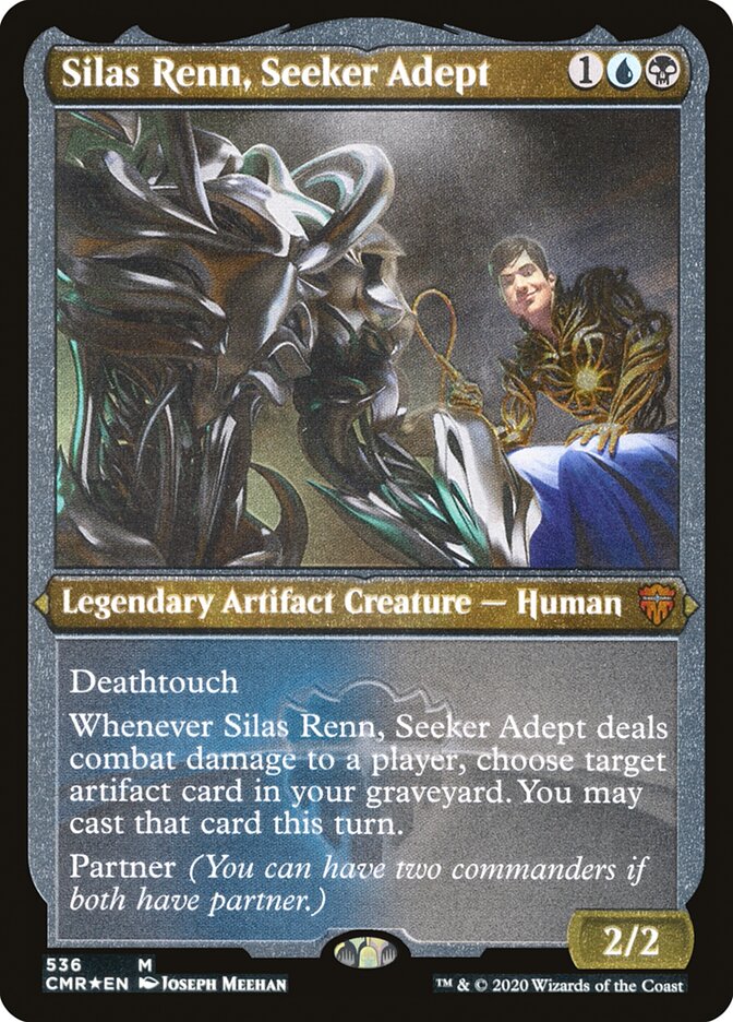 Silas Renn, Seeker Adept (Etched) [Commander Legends] | Deep Dive Games St. Marys