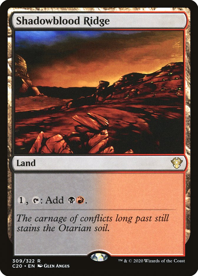 Shadowblood Ridge [Commander 2020] | Deep Dive Games St. Marys