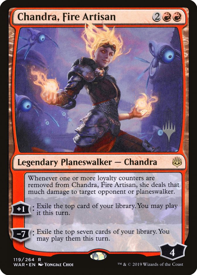 Chandra, Fire Artisan (Promo Pack) [War of the Spark Promos] | Deep Dive Games St. Marys