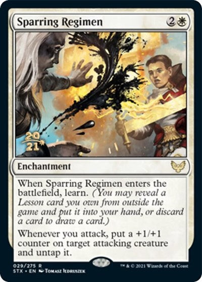 Sparring Regimen [Strixhaven: School of Mages Prerelease Promos] | Deep Dive Games St. Marys