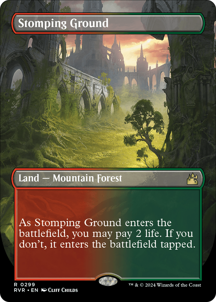 Stomping Ground (Borderless) [Ravnica Remastered] | Deep Dive Games St. Marys