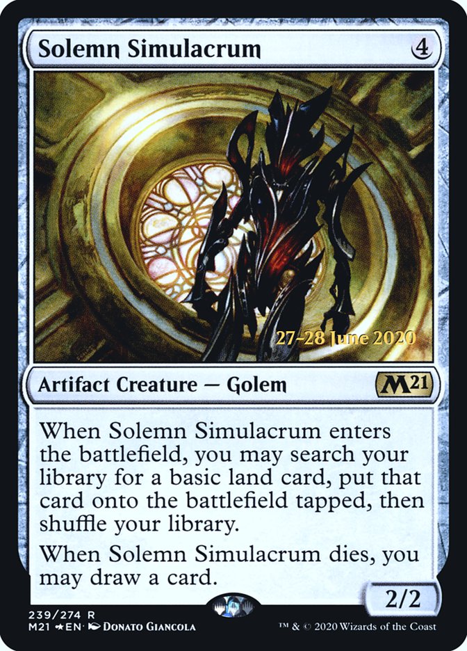 Solemn Simulacrum [Core Set 2021 Prerelease Promos] | Deep Dive Games St. Marys