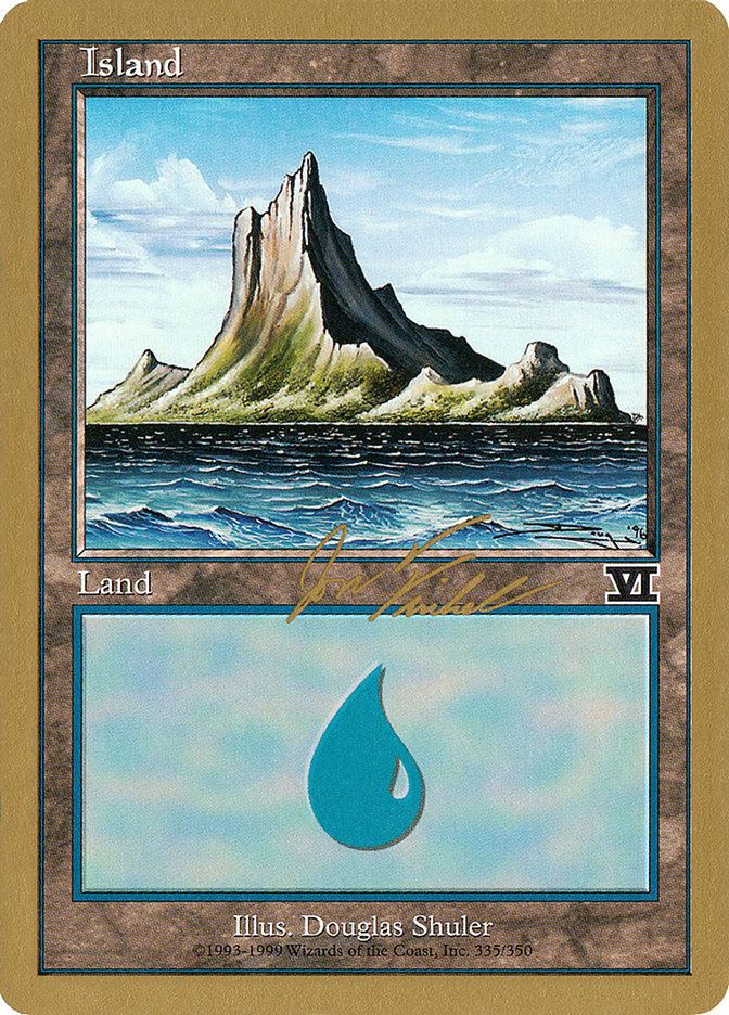 Island (jf335) (Jon Finkel) [World Championship Decks 2000] | Deep Dive Games St. Marys