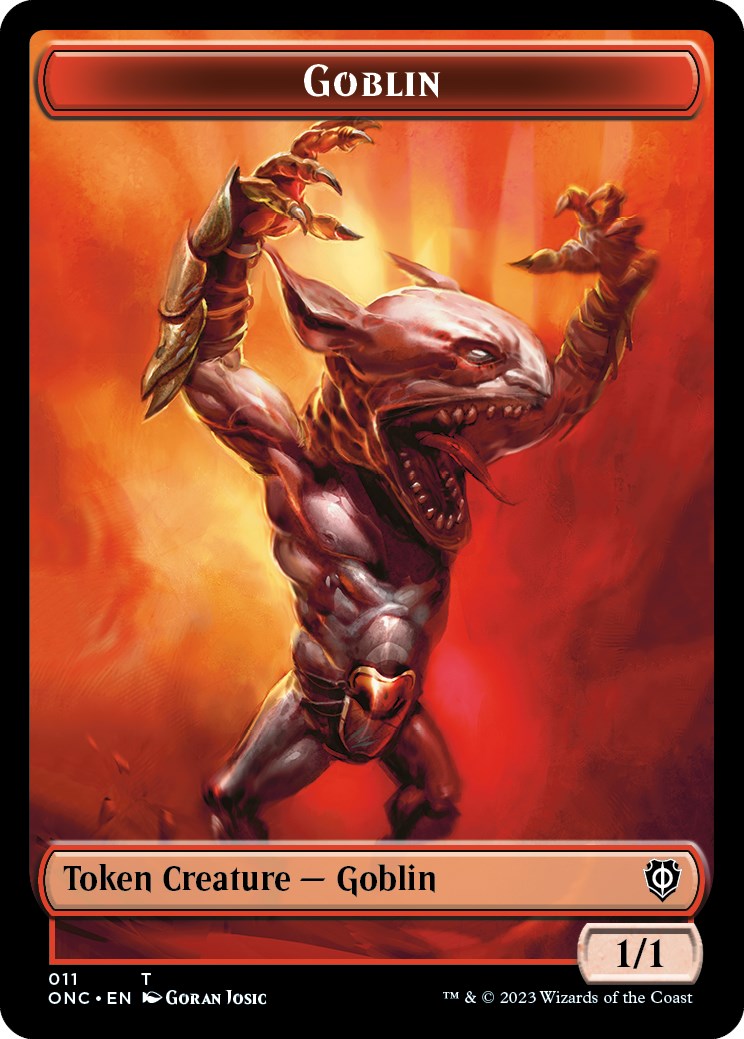 Rebel // Goblin Double-Sided Token [Phyrexia: All Will Be One Commander Tokens] | Deep Dive Games St. Marys