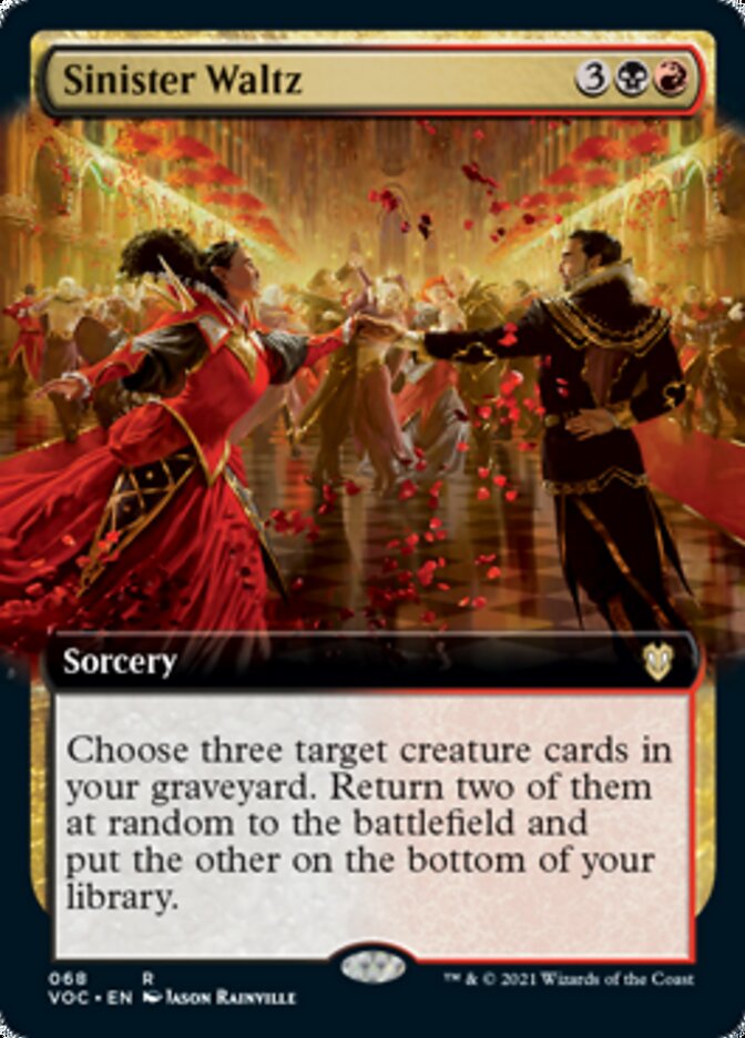 Sinister Waltz (Extended Art) [Innistrad: Crimson Vow Commander] | Deep Dive Games St. Marys